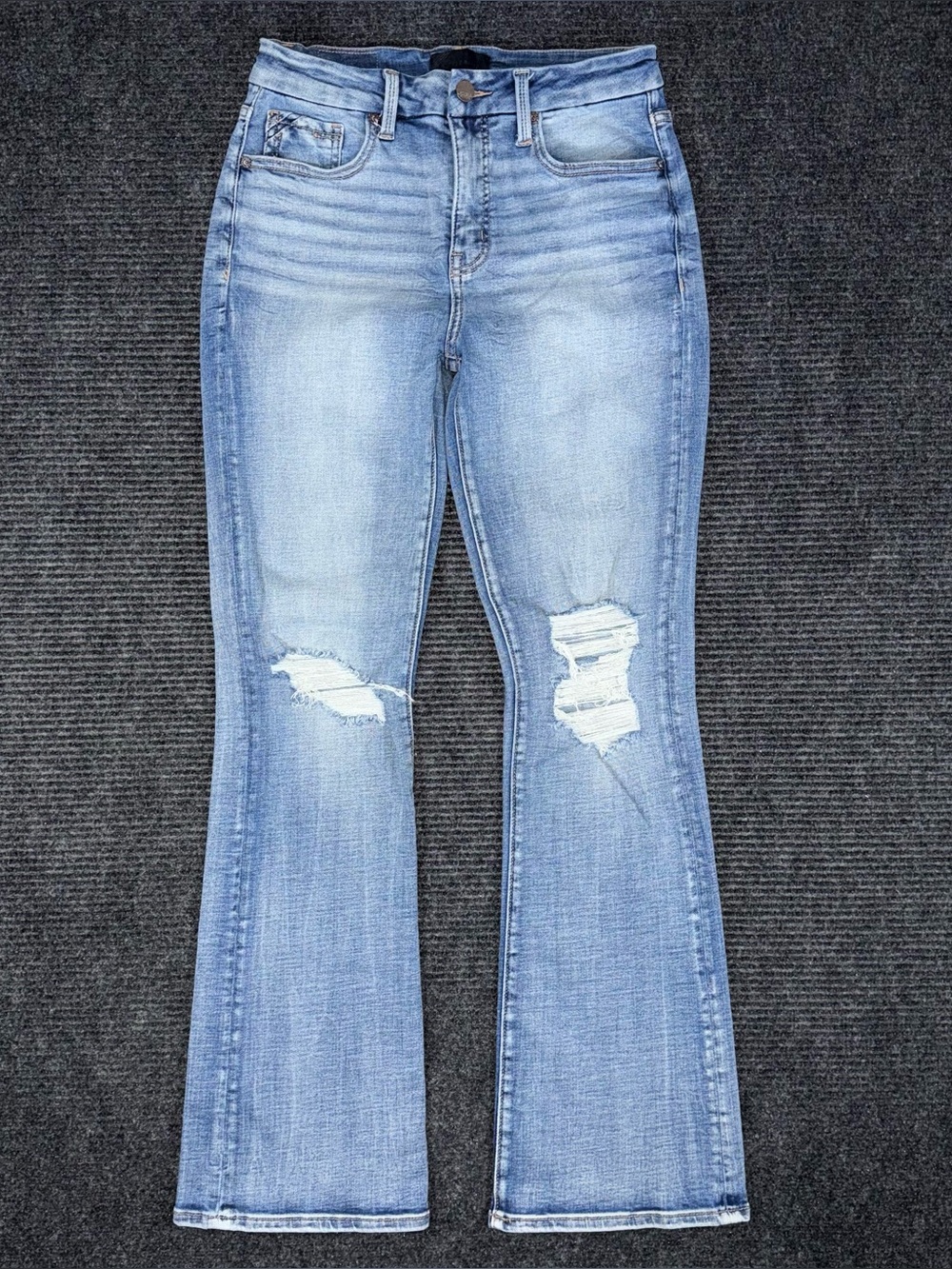 Buckle Black Fit No 93 Bootcut Stretch Jeans Sz 27 x 32 Distressed BBW1957R EUC